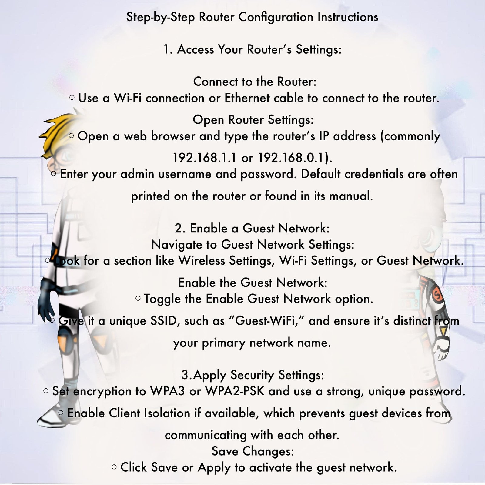 ⚙️ Step-by-Step Router Configuration Instructions