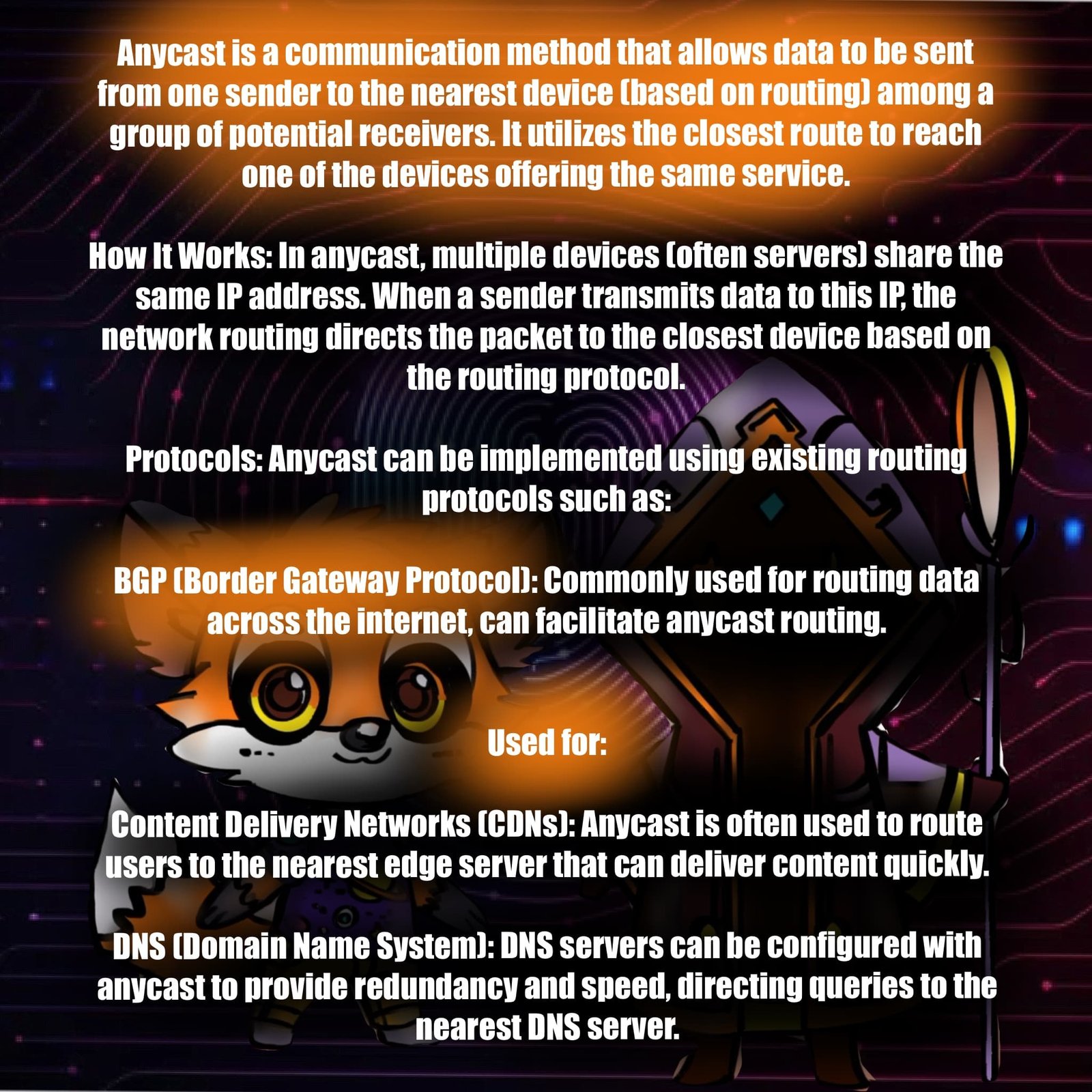 Explanation of Anycast communication