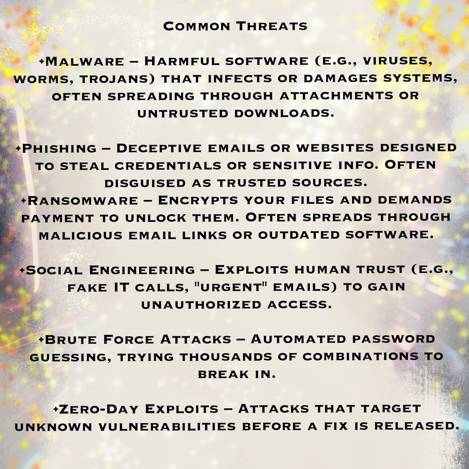 Cybersecurity - Common Threats