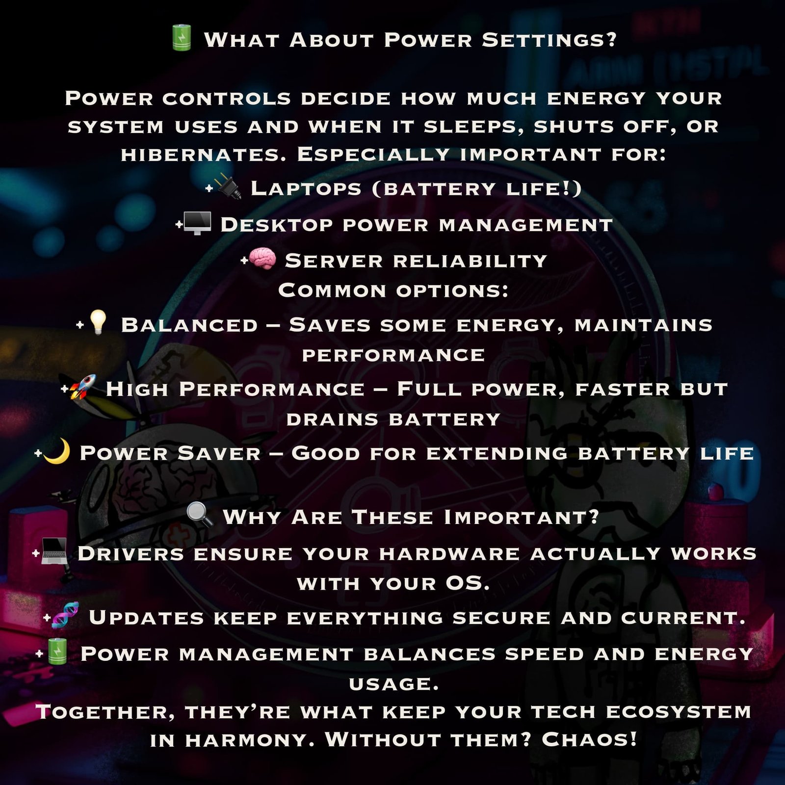 🔋 What About Power Settings?