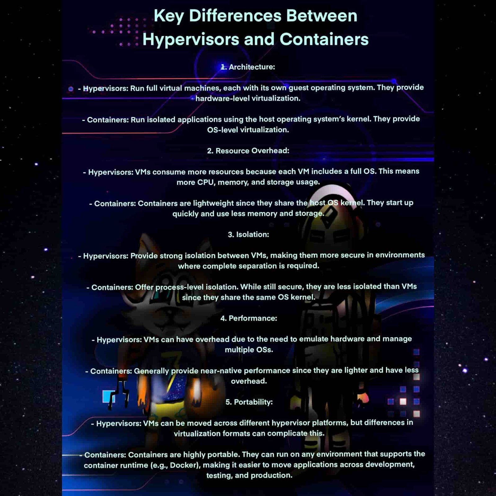 ⚔️ Key Differences: Hypervisors vs Containers
