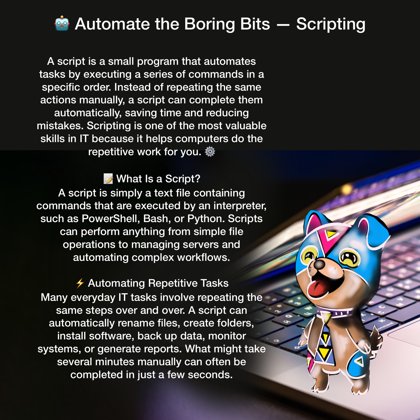 🤖 Automate the Boring Bits – Scripting